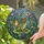 Regal Frog Golden Crown Lily Pad Pond Stained Glass Art - Tiffany Mosaic Jewel Tones Stained Glass Suncatcher - 2