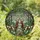 Stags Embrace Woodland Forest Mosaic - Tiffany Glass Intricate Jewel Tone Wildlife Artwork Stained Glass Suncatcher - 1