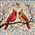 Intricate Glowing Cardinals Tree Branch Cherry Blossom Tiffany Stained Glass Mosaic Art Stained Glass Suncatcher - 5