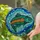 Celtic Knotwork Salmon Trout Fish Stained Glass Art - Underwater River Jewel Tone Mosaic Stained Glass Suncatcher - 2