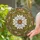 Colorful Stained Glass White Flower Medallion with Botanical Leaves & Tiffany Style Art Stained Glass Suncatcher - 2