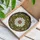 Colorful Stained Glass White Flower Medallion with Botanical Leaves & Tiffany Style Art Stained Glass Suncatcher - 3