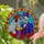 Skeletal Bride Groom Sugar Skull Couple Rose Mosaic Stained Glass Tiffany Art Stained Glass Suncatcher - 2
