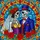 Skeletal Bride Groom Sugar Skull Couple Rose Mosaic Stained Glass Tiffany Art Stained Glass Suncatcher - 5