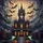 Gothic Haunted Mansion Stained Glass Bats Ghosts Jack-o'-lanterns - Spooky Halloween Decor Stained Glass Suncatcher - 5