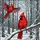 Stained Glass Male Cardinal Soaring Bird Winter Forest Tiffany Art Jewel Tone Decor Stained Glass Suncatcher - 5