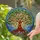 Tree of Life Stained Glass Butterflies Mosaic Sky Water Tiffany Style Window Art Stained Glass Suncatcher - 2