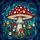 Red-Capped Amanita Muscaria Mushroom Glowing Orbs Tiffany Glass Mystical Forest Jewel Tones Stained Glass Suncatcher - 5