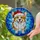 Corgi Dog Santa Hat Stained Glass Mosaic - Tiffany Style Christmas Holiday Gift for Dog Lovers Stained Glass Suncatcher - 2