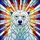 Majestic Polar Bear Tiffany Stained Glass - Icy Blue Jewel Tone Mosaic Art Gift Stained Glass Suncatcher - 5