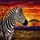 Zebra Head African Savanna Sunset Tiffany Style Glowing Jewel Tones Intricate Stripes Stained Glass Suncatcher - 5