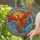 Majestic Fiery Soaring Phoenix Sunburst Mosaic - Tiffany Stained Glass Art Decor Stained Glass Suncatcher - 2