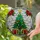Christmas Tree Poinsettia Gift Boxes Snowflakes - Tiffany Style Holiday Decor Gift Stained Glass Suncatcher - 2