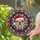 Bulldog Santa Hat Stained Glass Tiffany Art Mosaic - Christmas Holiday Dog Decor Gift Stained Glass Suncatcher - 2