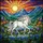 Majestic White Unicorn Tiffany Stained Glass, Rolling Mountains, Wildflowers & Sun Stained Glass Suncatcher - 5