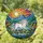 Majestic White Unicorn Tiffany Stained Glass, Rolling Mountains, Wildflowers & Sun Stained Glass Suncatcher - 1