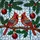 Northern Cardinals Stained Glass Christmas - Holly Pine Baubles Icicle Holiday Decor Stained Glass Suncatcher - 5