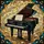 Black Grand Piano Music Notes Intricate Jewel Tone Mosaic Tiffany Stained Glass Art Stained Glass Suncatcher - 5