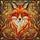 Stylized Fox Head Flame Mosaic Stained Glass Art with Intense Amber Eyes - Tiffany Decor Stained Glass Suncatcher - 5