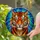 Intricate Tiger Head Stained Glass Mosaic - Heterochromatic Eyes Tiffany Glass Art Stained Glass Suncatcher - 2