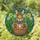 Fluffy Brown Rabbit Blue Bow Tie Easter Eggs Spring Flowers Mosaic - Tiffany Glass Art Stained Glass Suncatcher - 1