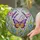 Purple Yellow Butterfly Stained Glass Lavender Poppy Buttercup Tiffany Colorful Mosaic Art Stained Glass Suncatcher - 2