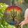 Saguaro Cactus Desert Landscape Tiffany Glass Stained Art - Prickly Pear & Blue Agave Stained Glass Suncatcher - 2