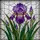 Majestic Purple Iris Flower In Bloom Stained Glass Art - Jewel Tone Home Decor Gift Stained Glass Suncatcher - 5