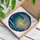 Majestic Ocean Wave Tiffany Glass Sunset Sky Scene - Iridescent Sea Foam Glass Art Stained Glass Suncatcher - 3