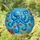 Detailed Blue Octopus Tropical Fish Underwater Seascape Edge-to-Edge Stained Glass Art Stained Glass Suncatcher - 1
