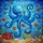 Detailed Blue Octopus Tropical Fish Underwater Seascape Edge-to-Edge Stained Glass Art Stained Glass Suncatcher - 5