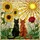Black Cat Orange Cat Sunflowers Daisies Rose Stained Glass Sun Window Art Home Decor Stained Glass Suncatcher - 5