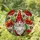 Friendly Gnome Poppy Flowers Bumblebee Stained Glass Art - Tiffany Style Design Stained Glass Suncatcher - 1
