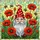 Garden Gnome Poppies Bumblebees Stained Glass - Glowing Home Decor Accent Gift Stained Glass Suncatcher - 5