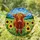Highland Cow Sunflower Stained Glass Art - Tiffany Style Pastoral Landscape Jewel Tones Stained Glass Suncatcher - 1