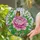 Pink Peony Monarch Butterfly Stained Glass Mosaic - Tiffany Style Home Decor Gift Stained Glass Suncatcher - 2