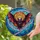 Intricate Stained Glass Bat Crescent Moon Cosmic Night Sky Tiffany Jewel Tone Window Art Stained Glass Suncatcher - 2