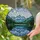 Mountain Lake Evergreen Forest Snow-capped Peaks Cloudy Sky Jewel Tone Stained Glass Stained Glass Suncatcher - 2