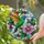 Hummingbird Tiffany Stained Glass - Emerald Green Bird, Orange Teal Wings, Purple Flower Stained Glass Suncatcher - 2
