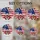 Patriotic Gnome American Flag Stars Stained Glass Mosaic - 4th of July Home Decor Stained Glass Suncatcher - 4
