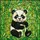 Black & White Baby Panda Stained Glass Tiffany Art - Emerald Green Bamboo Forest Mosaic Decor Stained Glass Suncatcher - 5