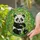 Black & White Baby Panda Stained Glass Tiffany Art - Emerald Green Bamboo Forest Mosaic Decor Stained Glass Suncatcher - 2