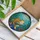 Ginger Cat Mermaid on Rock Underwater Stained Glass Ocean Scene, Aquatic Home Decor Gift Stained Glass Suncatcher - 3