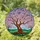 Majestic Gnarled Tree Cherry Blossom Tiffany Stained Glass with Intricate Roots - Vibrant Pink Stained Glass Suncatcher - 1