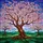 Majestic Gnarled Tree Cherry Blossom Tiffany Stained Glass with Intricate Roots - Vibrant Pink Stained Glass Suncatcher - 5