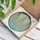 High Contrast White Fern Fronds Tiffany Stained Glass Mosaic Cream Yellow Teal Gradient Stained Glass Suncatcher - 3