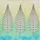 High Contrast White Fern Fronds Tiffany Stained Glass Mosaic Cream Yellow Teal Gradient Stained Glass Suncatcher - 5