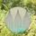 High Contrast White Fern Fronds Tiffany Stained Glass Mosaic Cream Yellow Teal Gradient Stained Glass Suncatcher - 1
