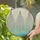 High Contrast White Fern Fronds Tiffany Stained Glass Mosaic Cream Yellow Teal Gradient Stained Glass Suncatcher - 2