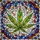 Cannabis Leaf Seven Lobes Stained Glass Tiffany Mosaic Intricate Veins Fractured Glass Stained Glass Suncatcher - 5